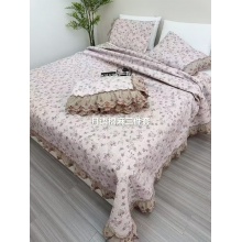 月语棉麻床盖三件套